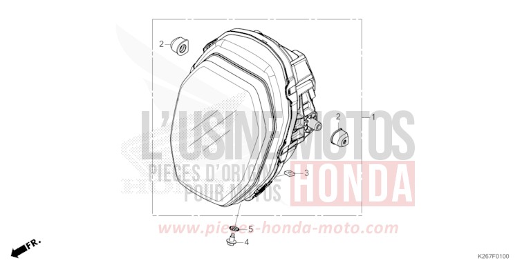 HEADLIGHT for MSX GROM A MAT DIM GRAY METALLIC (NHC34) from 2023